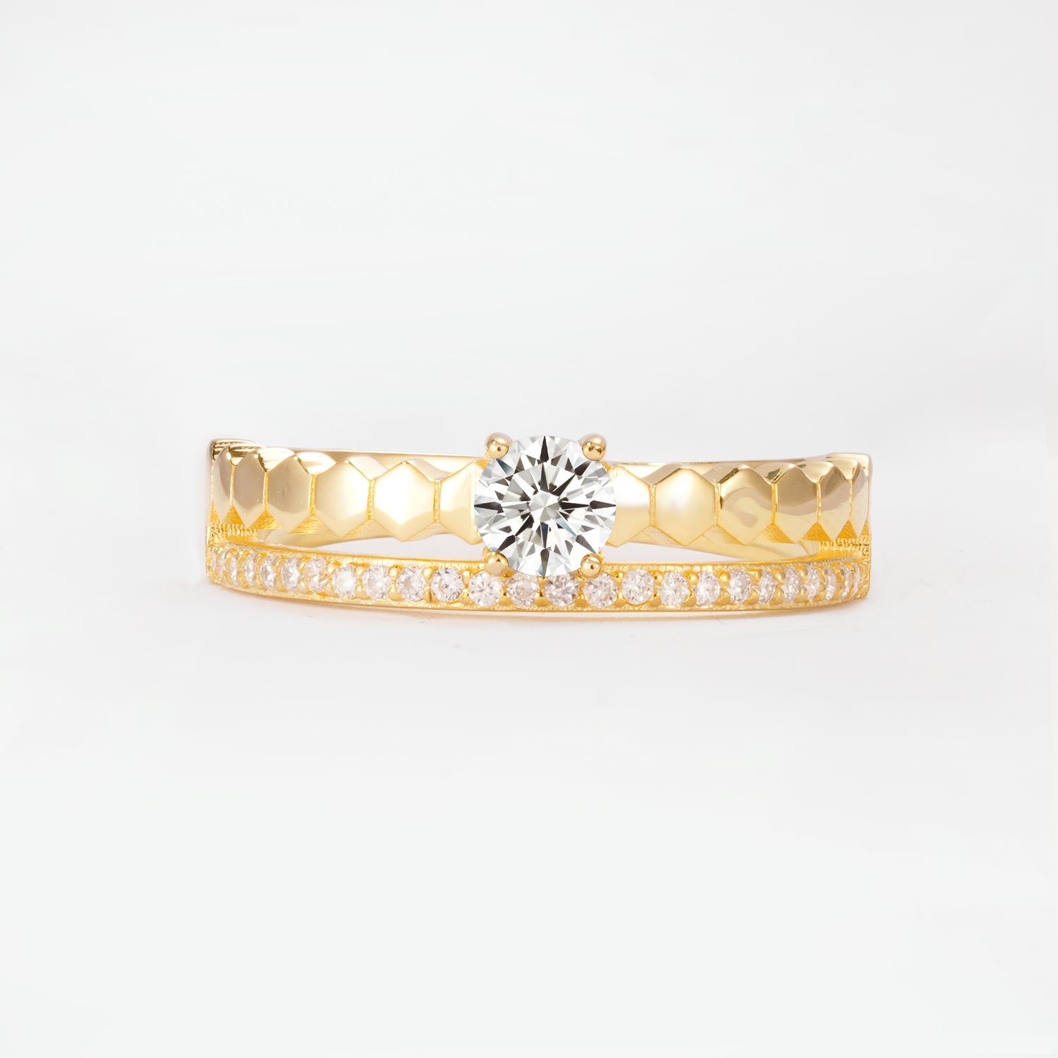Classic Round-Cut Lab Diamond Engagement Ring