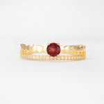 SR20086 Garnet Ring - Yellow-Gold
