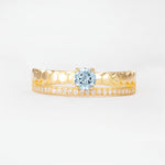 SR20086 Aquamarine Ring - Yellow-Gold