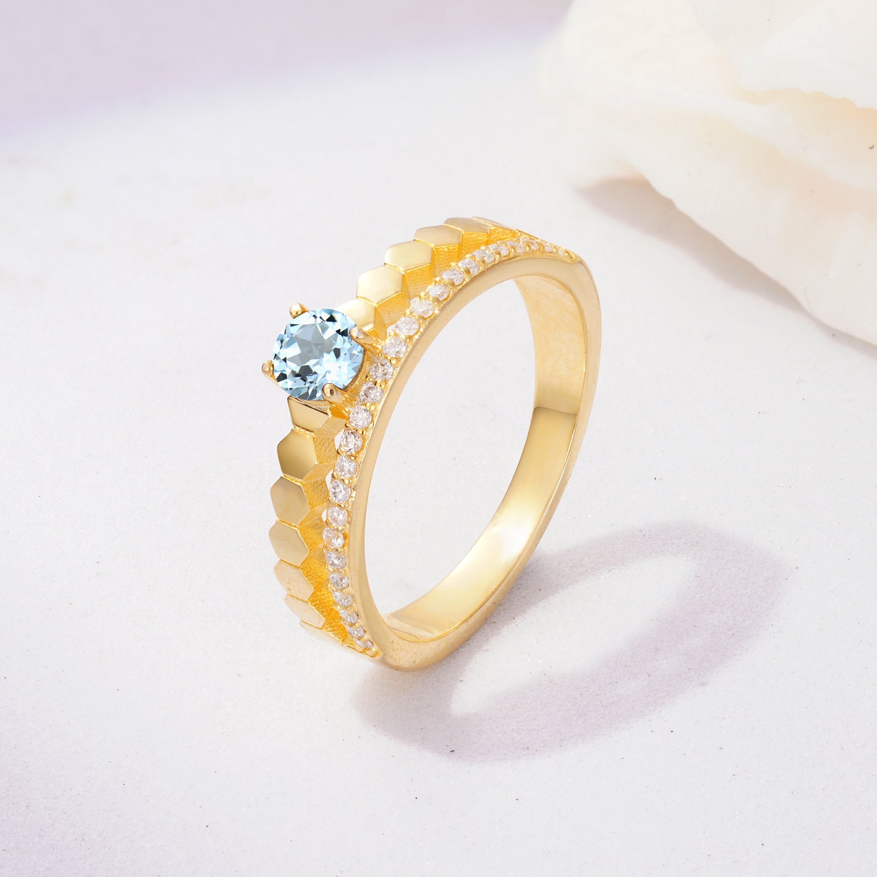 SR20086 Aquamarine Ring - Additional view