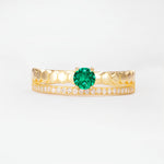 SR20086 Emerald Ring - Yellow-Gold