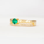 SR20086 Emerald Ring - White-Gold