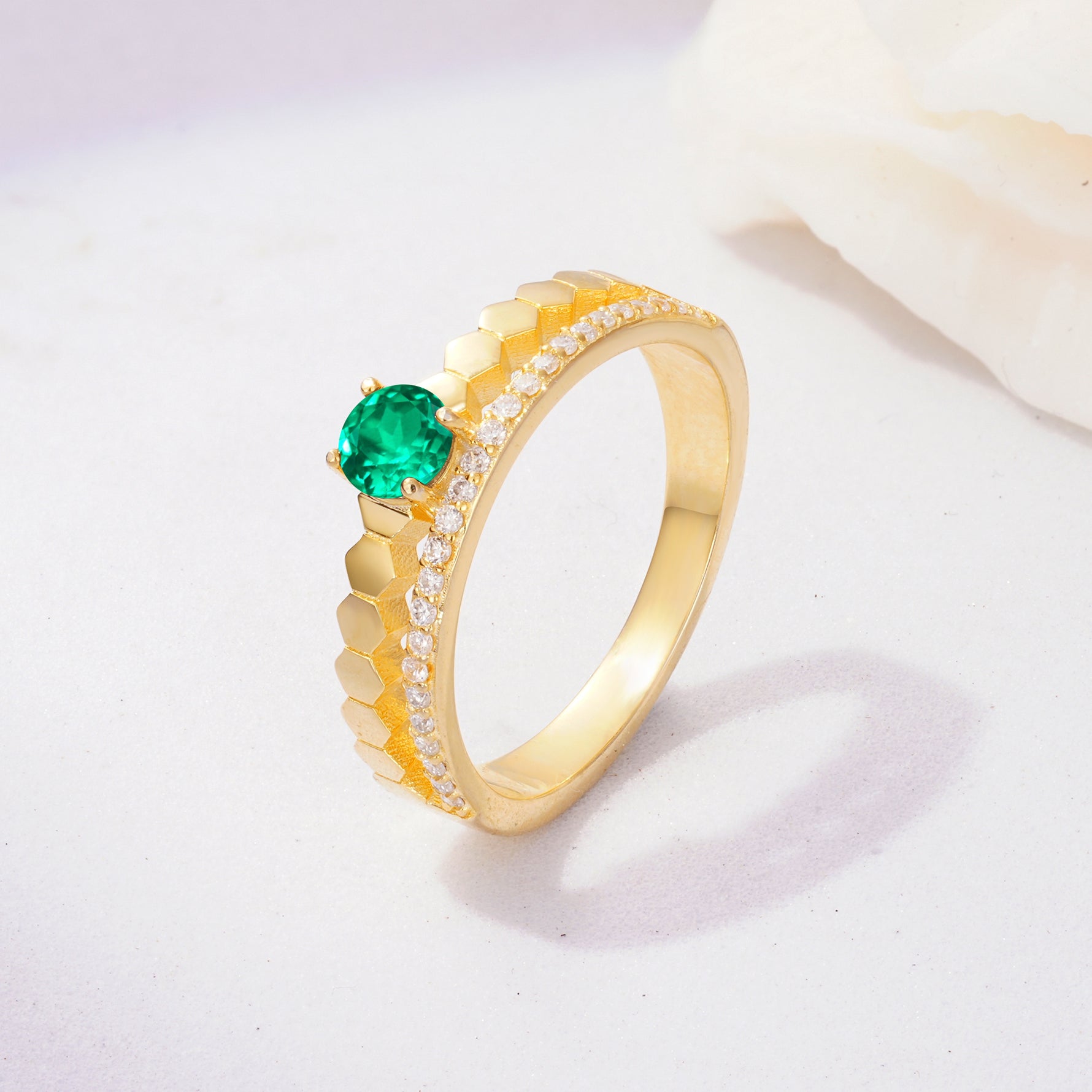 SR20086 Emerald Ring - Additional view