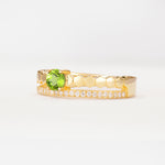 SR20086 Peridot Ring - White-Gold