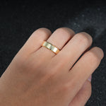 Minimalist Wide Men’s Wedding Band with Beveled Edge - Additional view