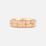 Cross Engraved Men’s Wedding Band with Polished Finish - Additional view